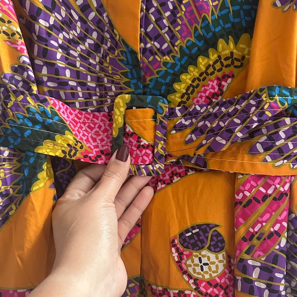 FARM Rio Beaded Macaws Mini Belted Dress Vibrant Tropical Resortwear Large NWT - Picture 4 of 11